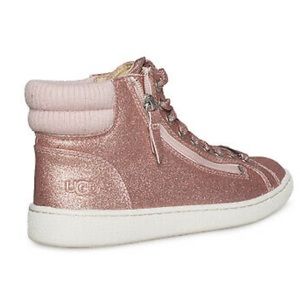 Pink Glitter UGG Olive high top sneaker